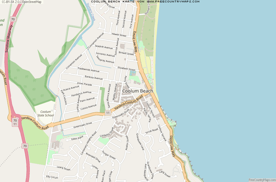 Karte Von Coolum Beach Australien