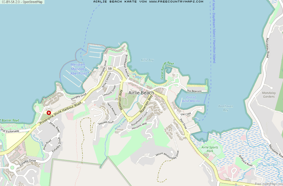 Karte Von Airlie Beach Australien