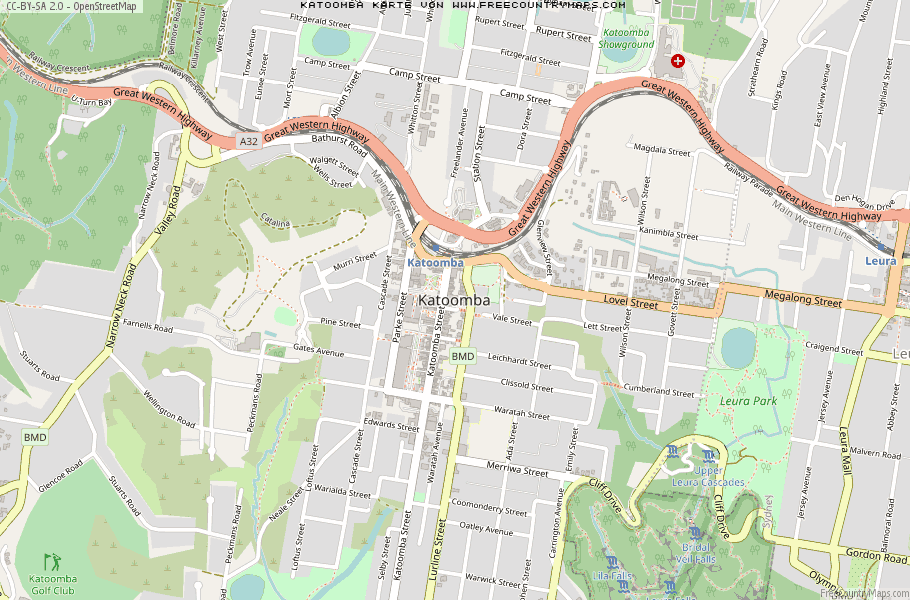 Karte Von Katoomba Australien
