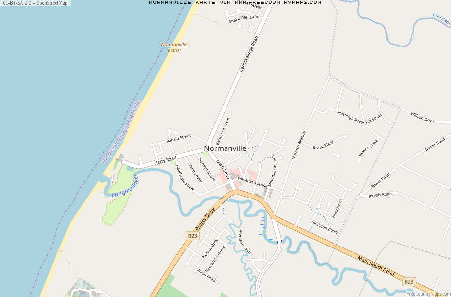 Karte Von Normanville Australien