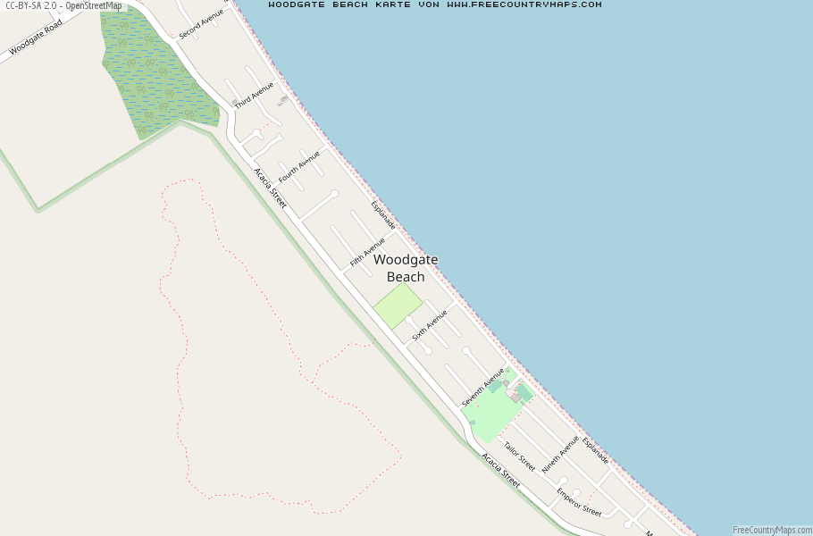 Karte Von Woodgate Beach Australien