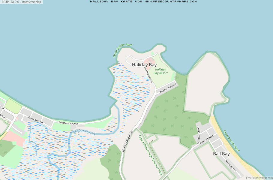 Karte Von Halliday Bay Australien