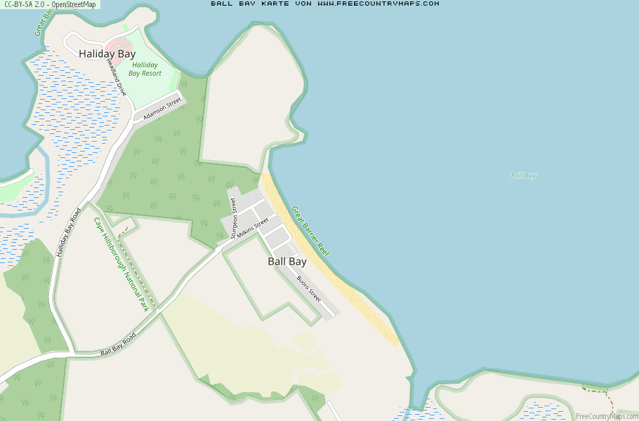 Karte Von Ball Bay Australien