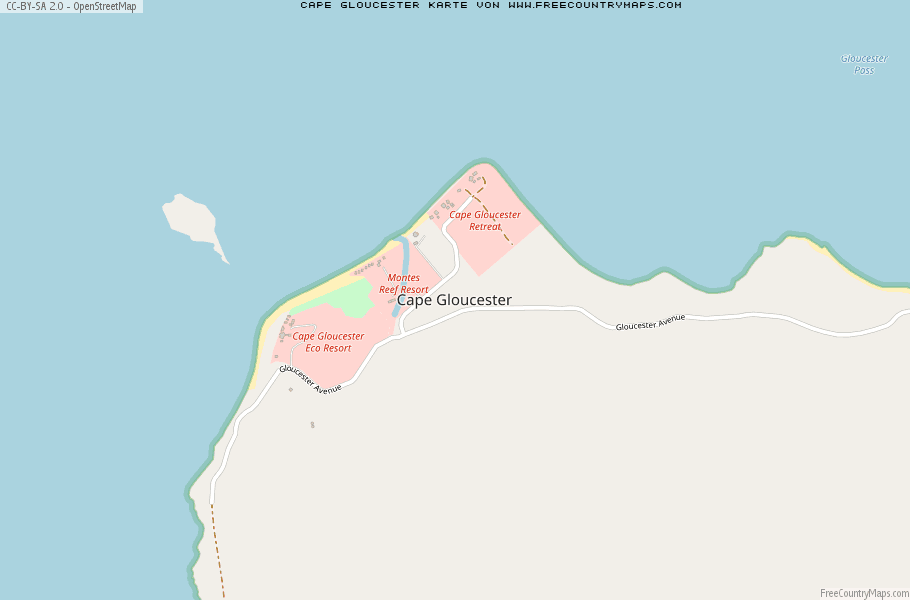 Karte Von Cape Gloucester Australien