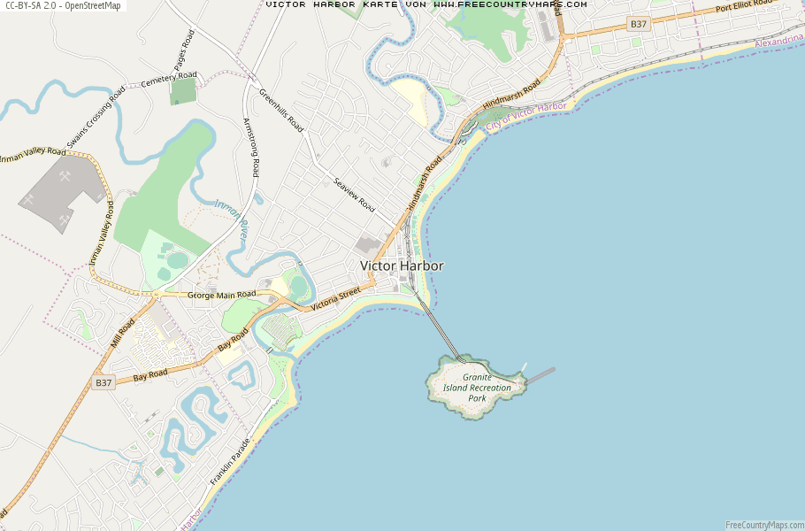 Karte Von Victor Harbor Australien