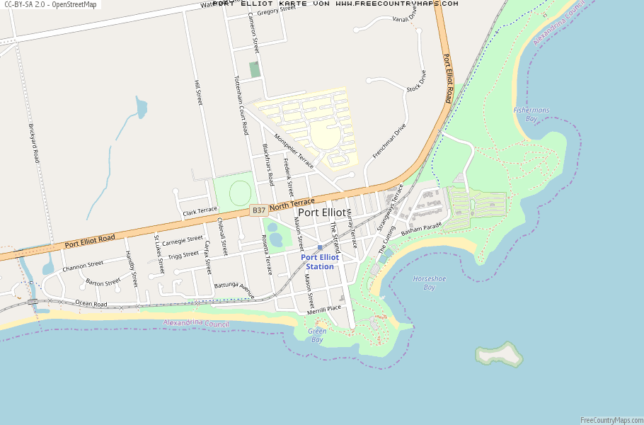 Karte Von Port Elliot Australien