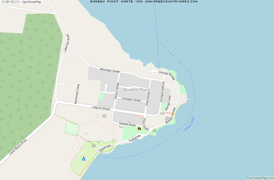 Karte Von Boreen Point Australien