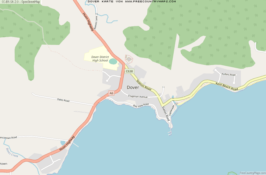 Karte Von Dover Australien