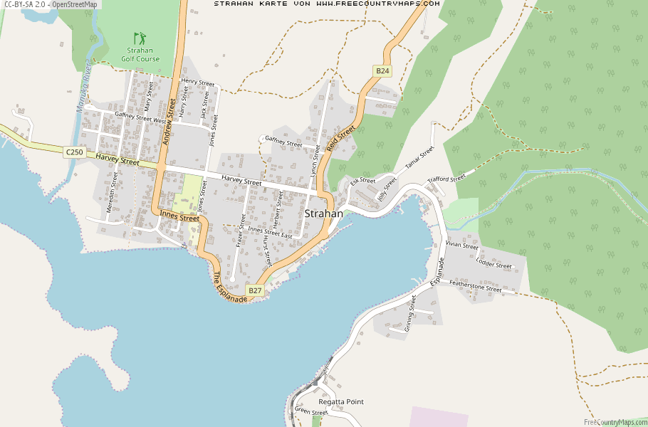 Karte Von Strahan Australien