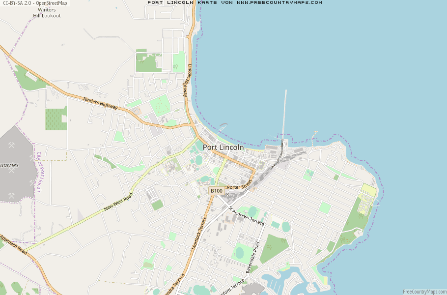Karte Von Port Lincoln Australien