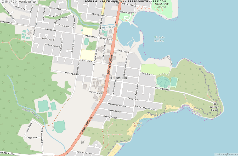 Karte Von Ulladulla Australien