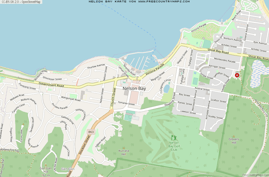 Karte Von Nelson Bay Australien