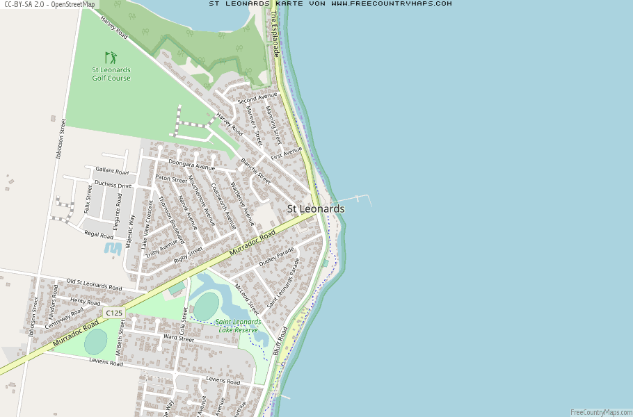 Karte Von St Leonards Australien