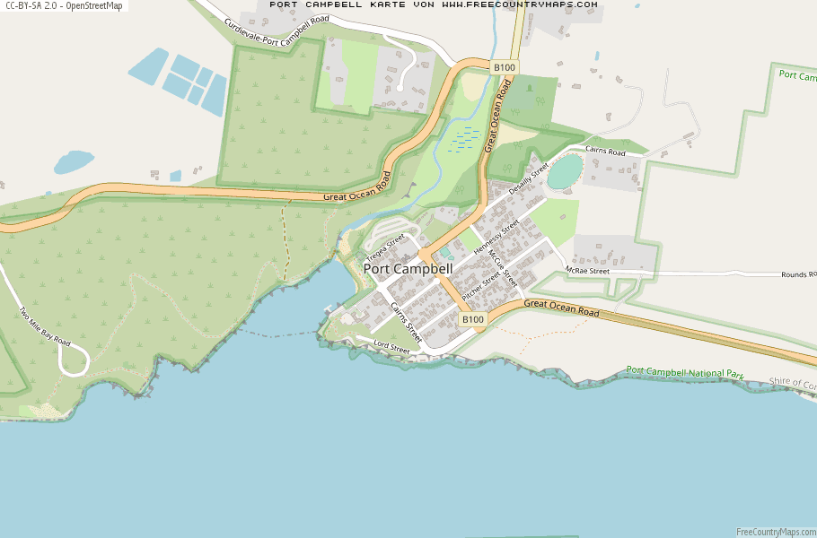 Karte Von Port Campbell Australien