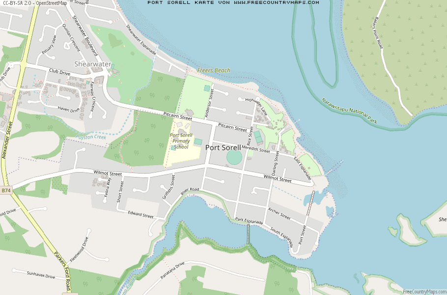 Karte Von Port Sorell Australien