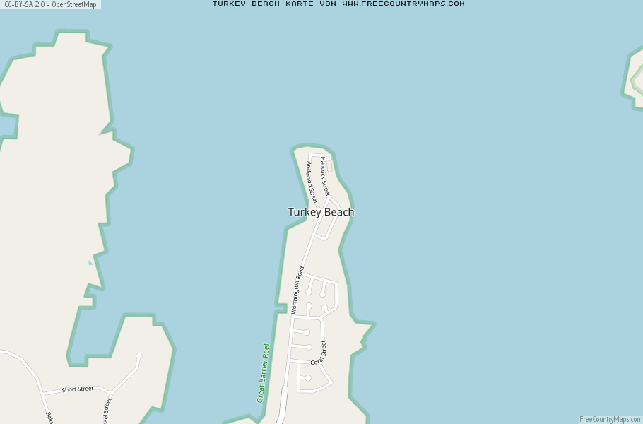 Karte Von Turkey Beach Australien