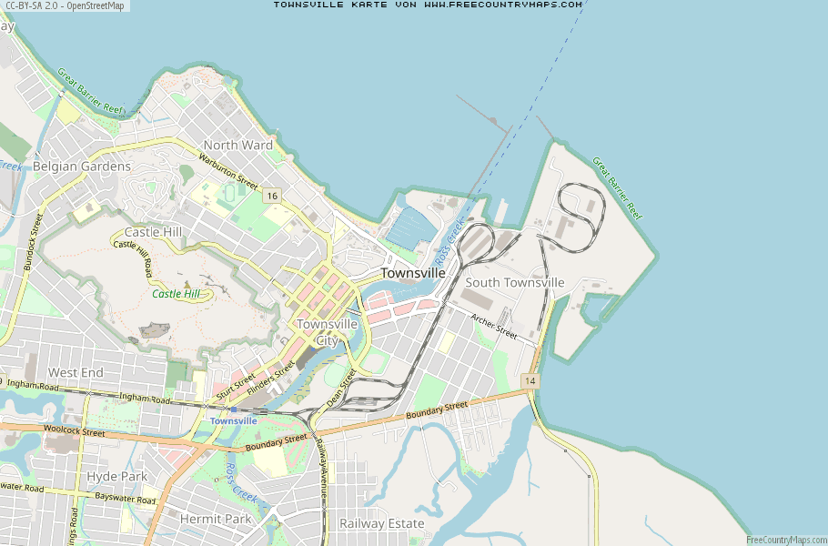 Karte Von Townsville Australien