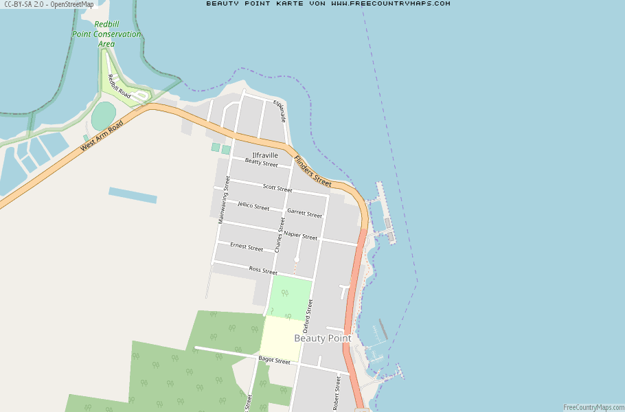 Karte Von Beauty Point Australien