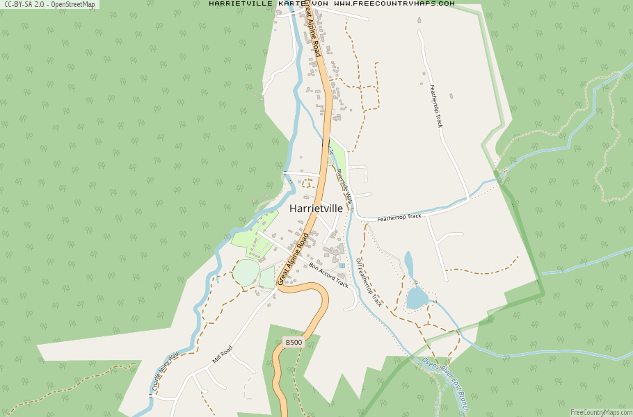 Karte Von Harrietville Australien