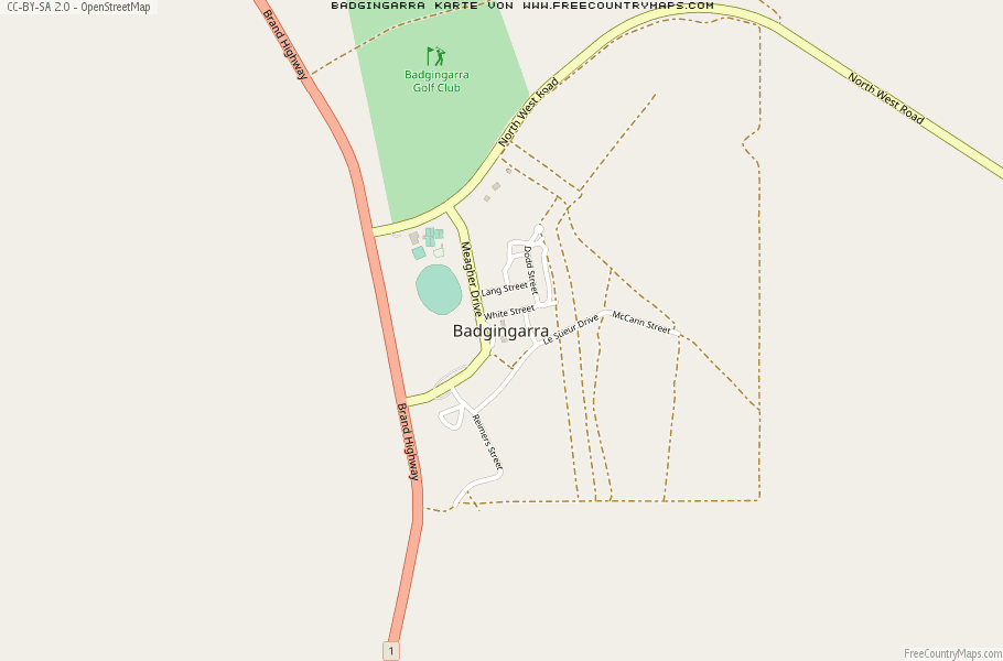 Karte Von Badgingarra Australien