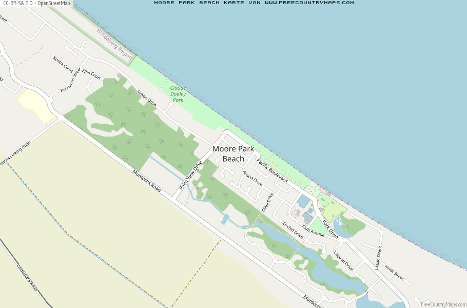 Karte Von Moore Park Beach Australien