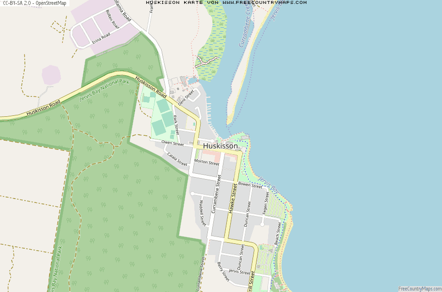 Karte Von Huskisson Australien