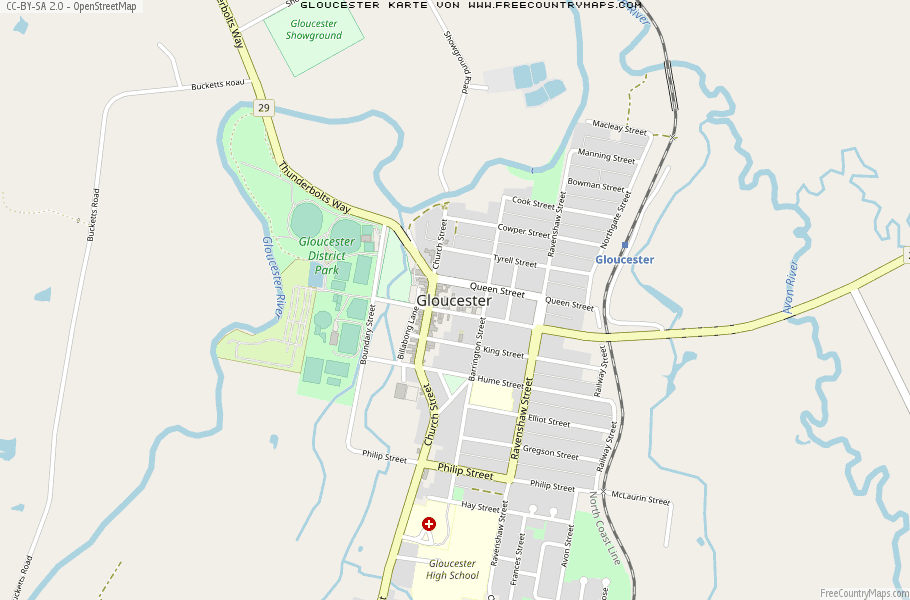 Karte Von Gloucester Australien