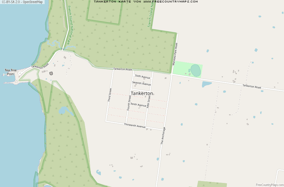 Karte Von Tankerton Australien