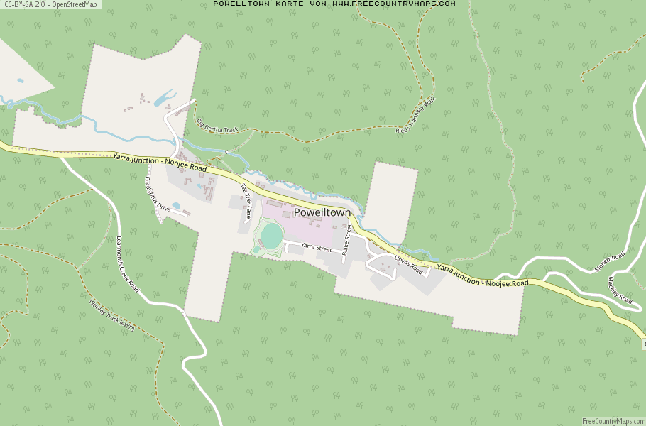 Karte Von Powelltown Australien