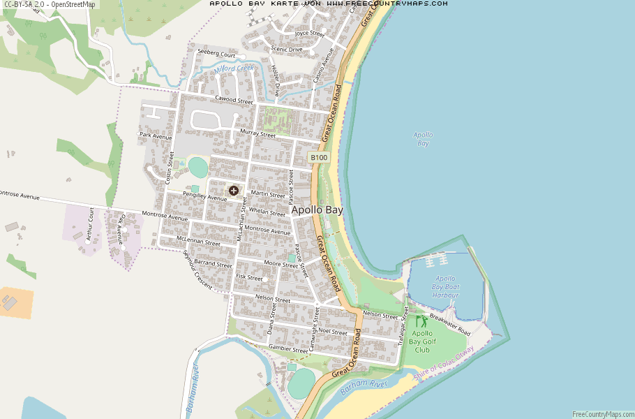 Karte Von Apollo Bay Australien