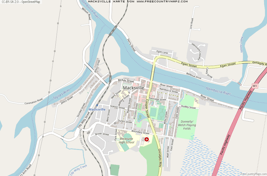 Karte Von Macksville Australien