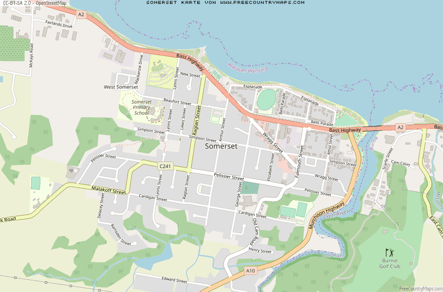 Karte Von Somerset Australien