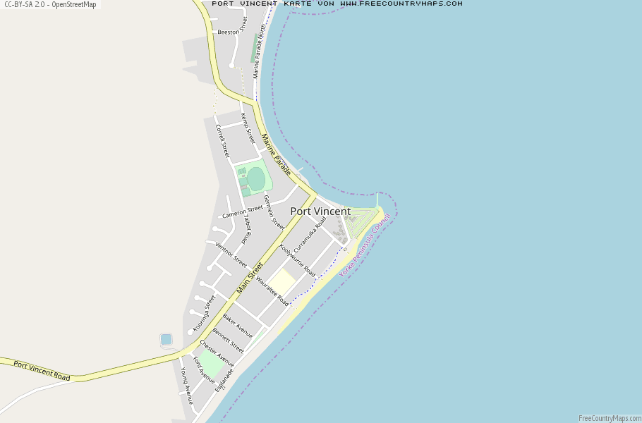 Karte Von Port Vincent Australien
