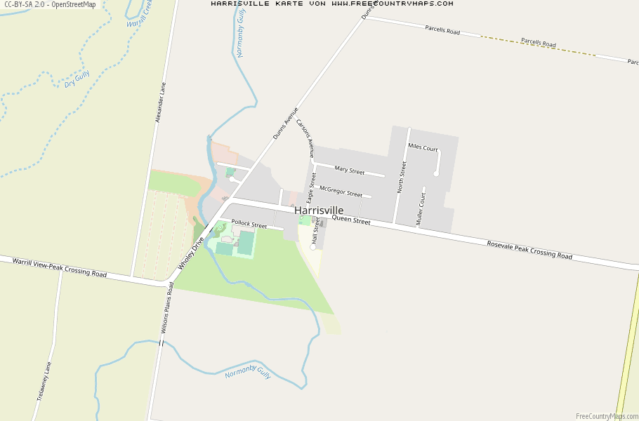Karte Von Harrisville Australien
