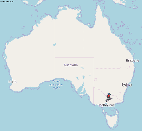 Macedon Karte Australien