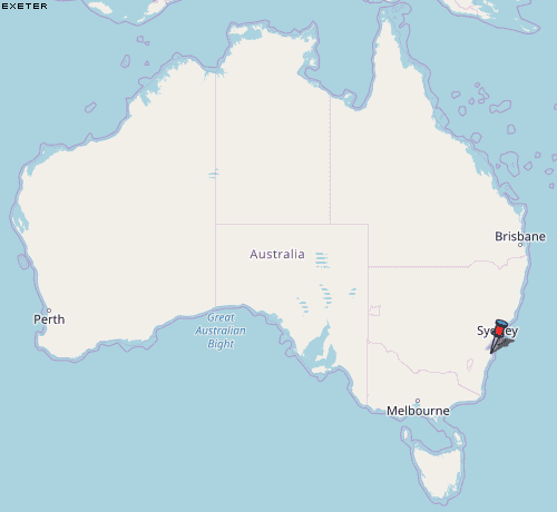 Exeter Karte Australien