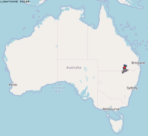 Lightning Ridge Karte Australien