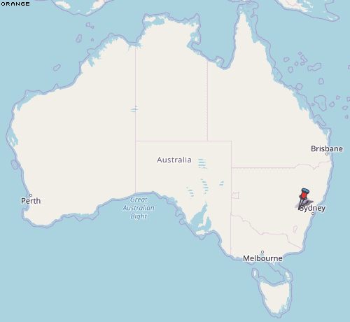 Orange Karte Australien