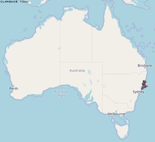 Clarence Town Karte Australien