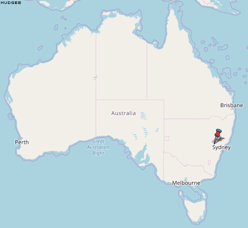 Mudgee Karte Australien