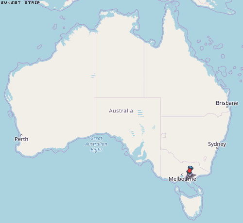 Sunset Strip Karte Australien