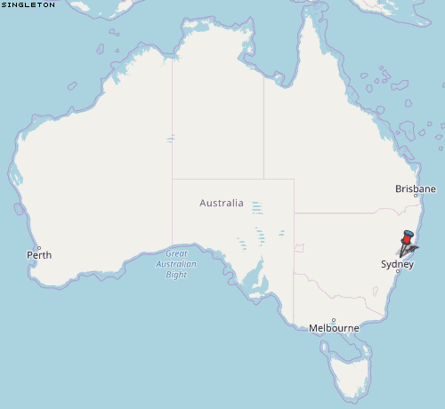 Singleton Karte Australien
