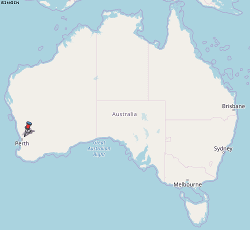 Gingin Karte Australien