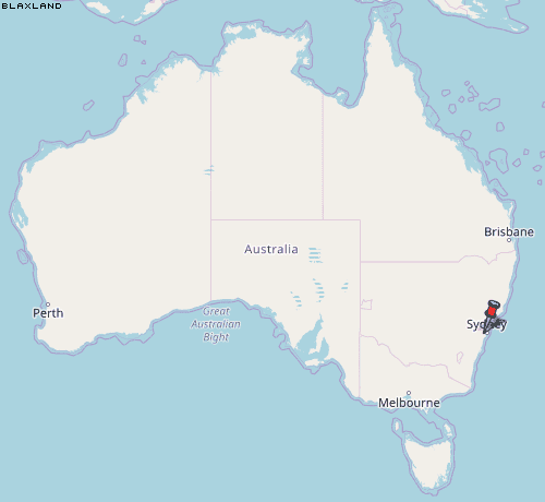 Blaxland Karte Australien