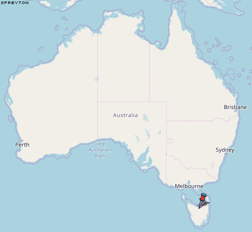 Spreyton Karte Australien
