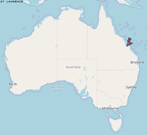 St Lawrence Karte Australien