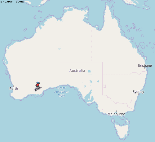 Salmon Gums Karte Australien