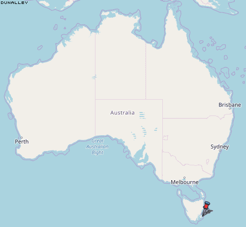 Dunalley Karte Australien