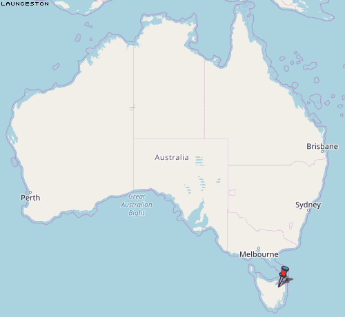 Launceston Karte Australien
