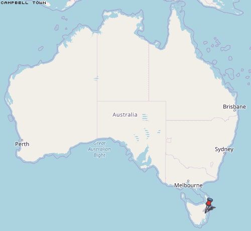 Campbell Town Karte Australien